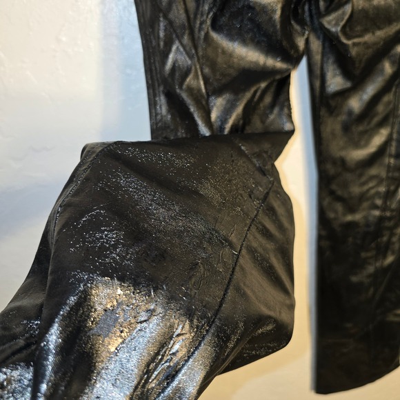 Lip Service 32x32 Faux Leather Pants Medium YKK Zipper Buckle GOTH Damage - Picture 10 of 16